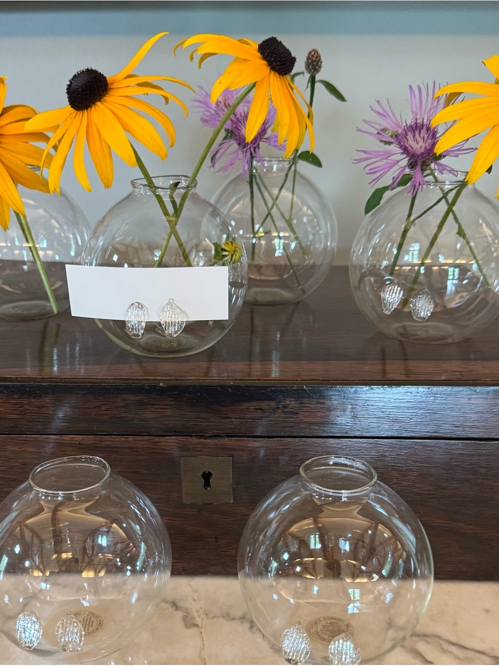 Set of 6 Bud Vases Place Card Holders by Two's Company